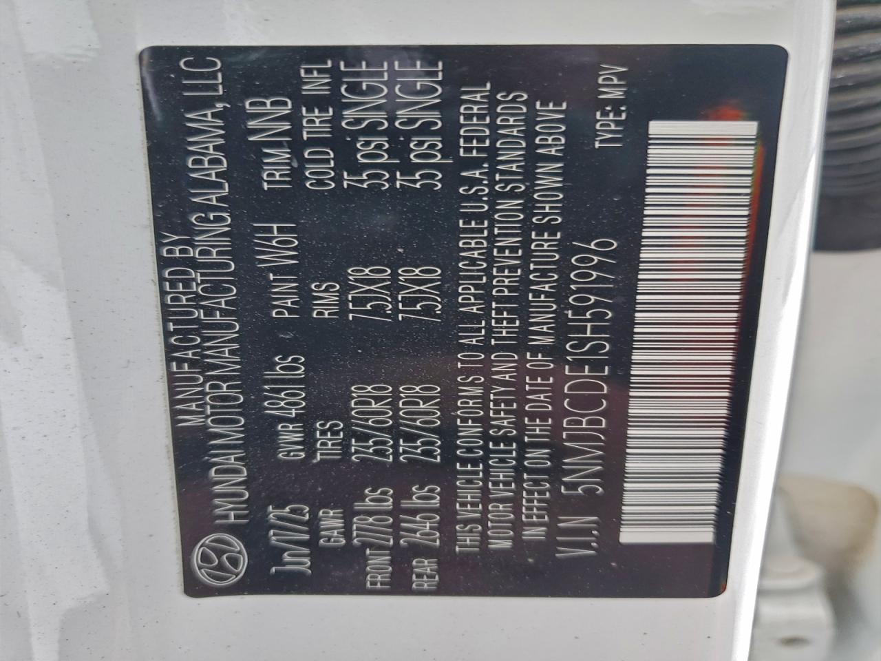 Lot #3312239540 2025 HYUNDAI TUCSON SEL