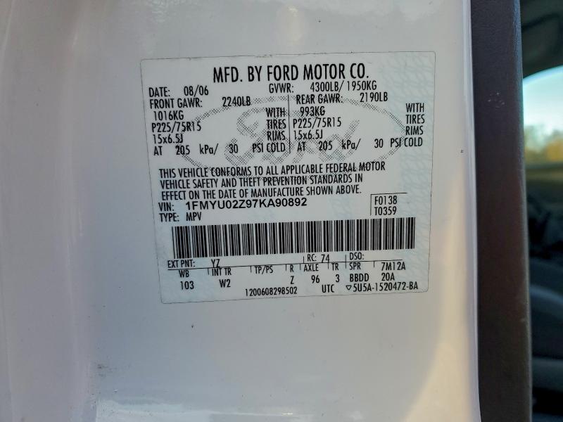 2007 FORD ESCAPE XLS #3304814558