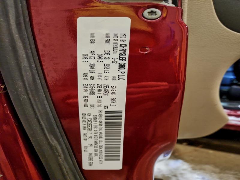 2012 CHRYSLER TOWN & COU #3315512357