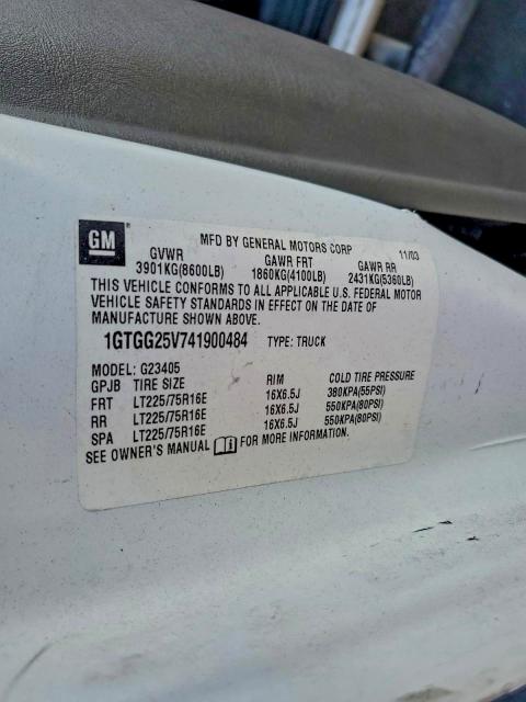 2004 GMC SAVANA #3309711857