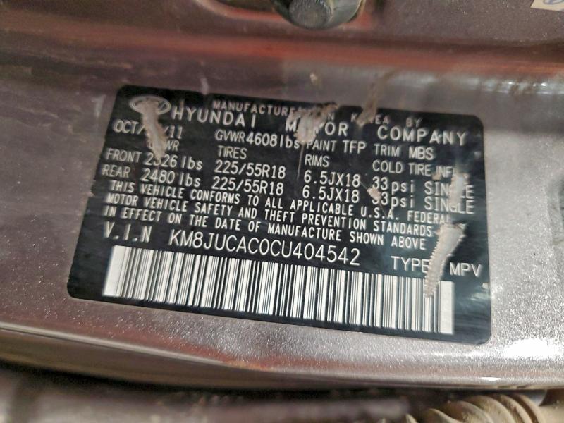 2012 HYUNDAI TUCSON LIM #3310391964