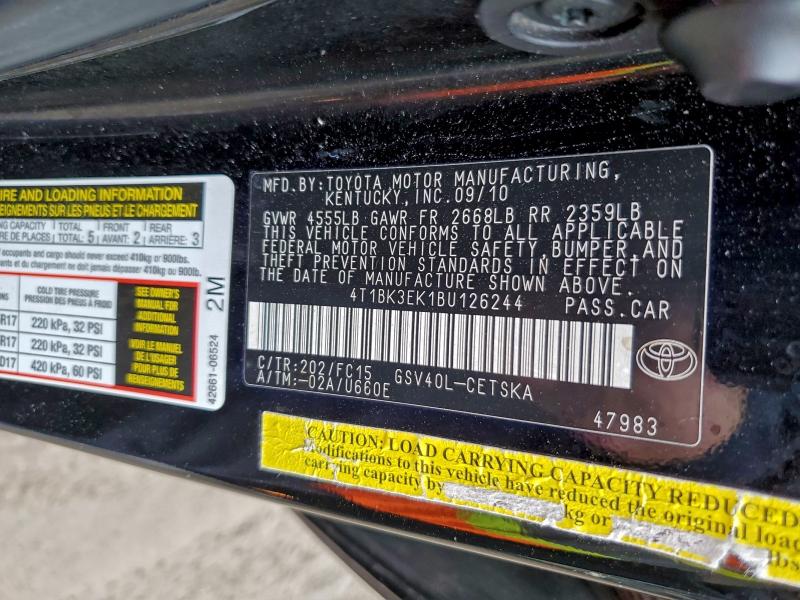 2011 TOYOTA CAMRY SE #3303845511