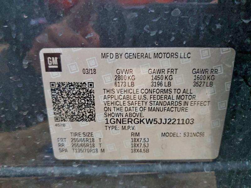 2018 CHEVROLET TRAVERSE L #3304712922