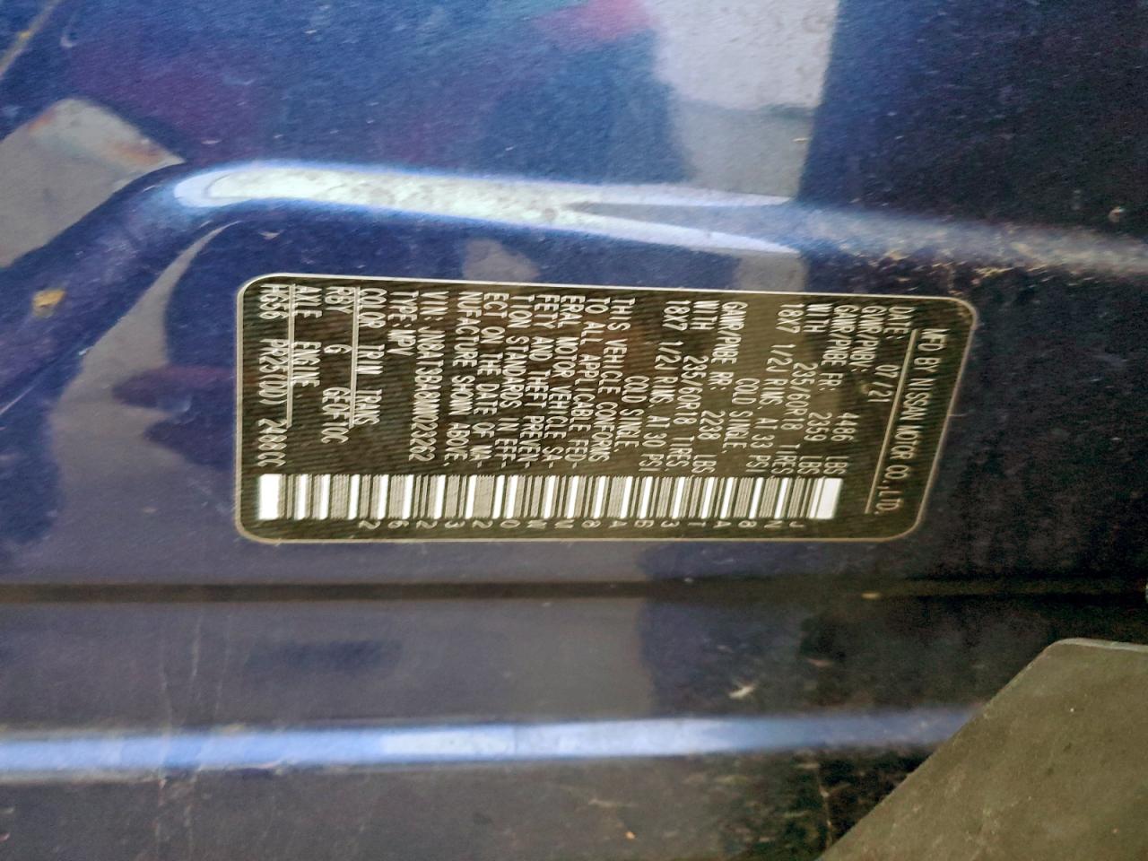 Lot #3317696128 2021 NISSAN ROGUE SV