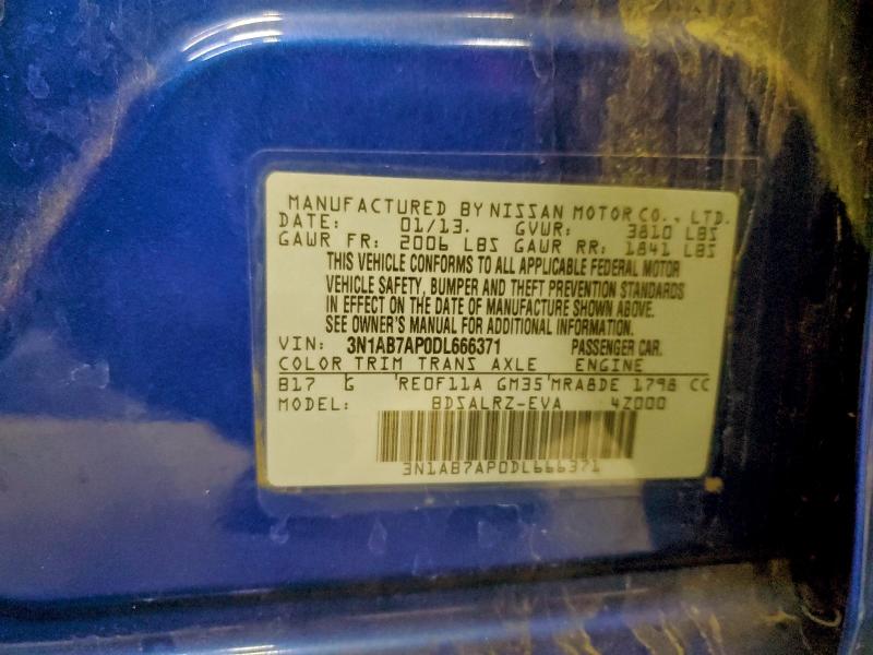 2013 NISSAN SENTRA S #3301782404