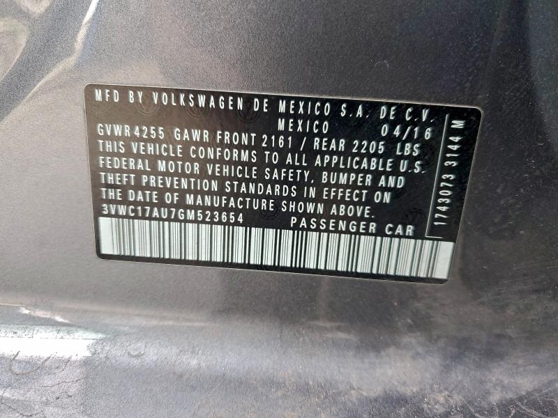 2016 VOLKSWAGEN GOLF SPORT #3309776857