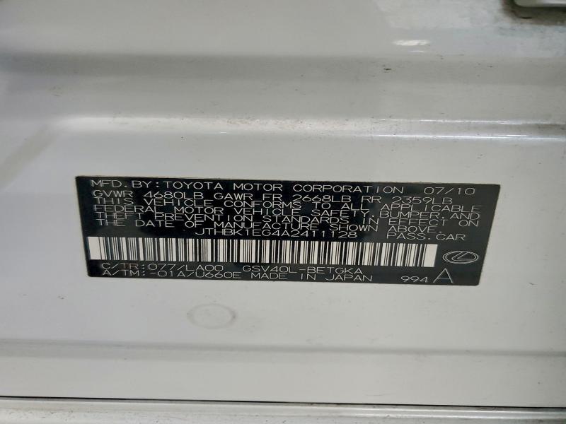 2010 LEXUS ES 350 #3308581498