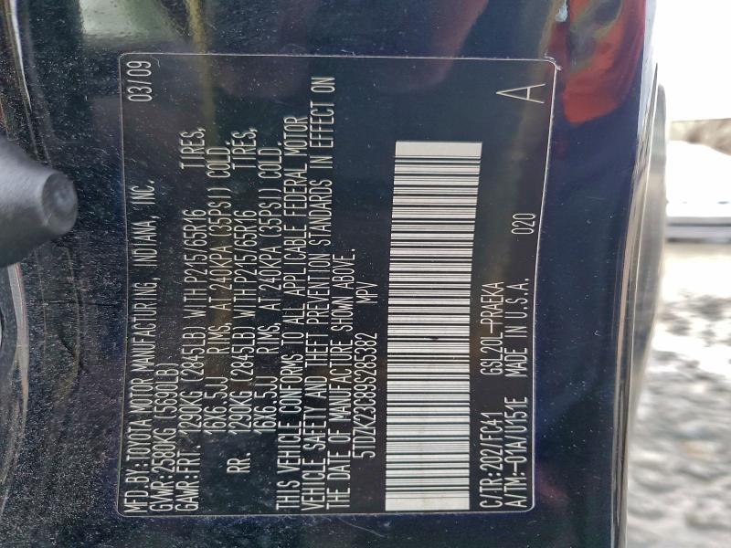 2009 TOYOTA SIENNA CE #3305324312