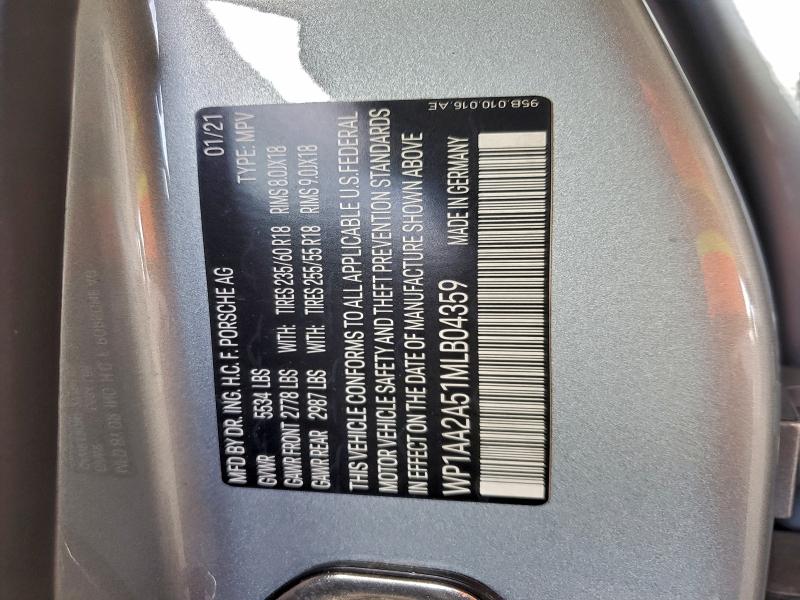 2021 PORSCHE MACAN #3302631100
