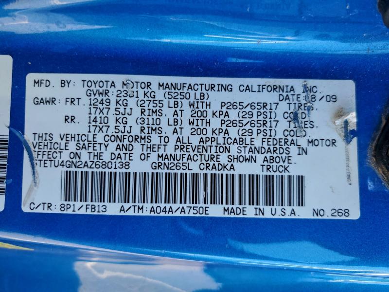 2010 TOYOTA TACOMA PRE #3311519269