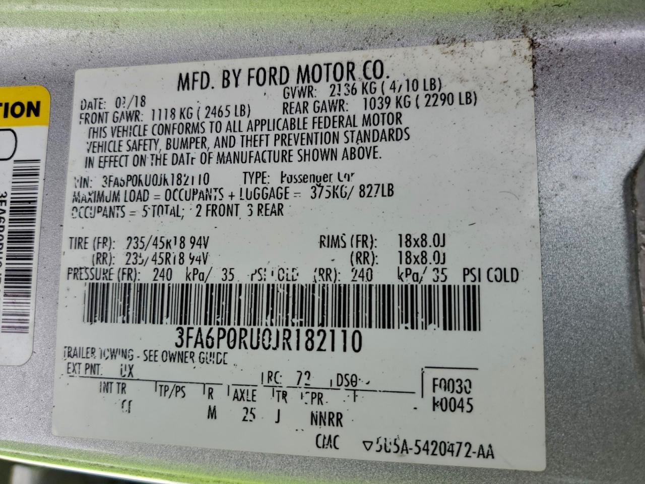 FORD FUSION TITANIUM/PLATINUM HEV