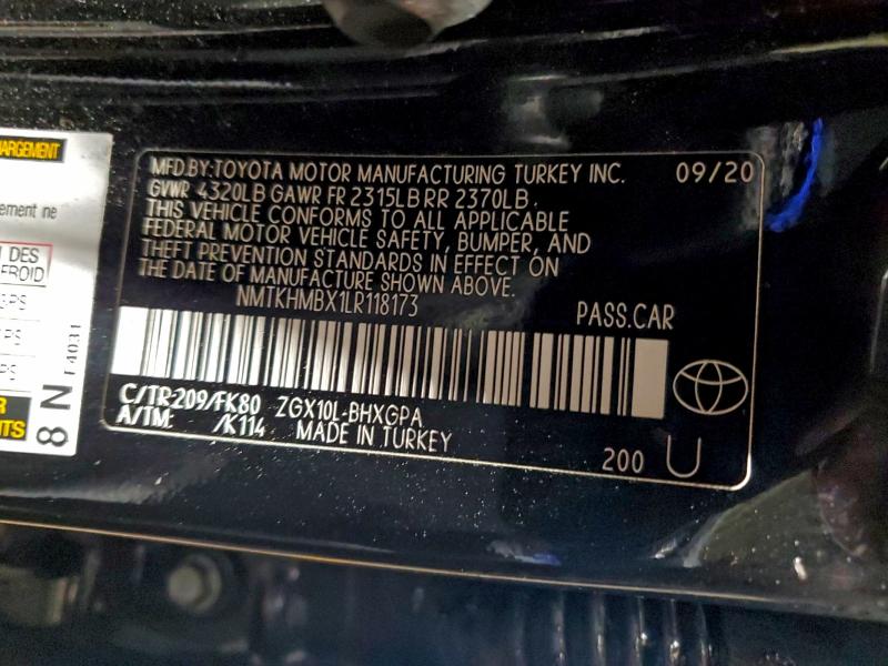 2020 TOYOTA C-HR XLE #3311673309