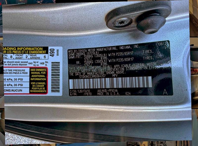 2021 TOYOTA SIENNA LE #3310504045