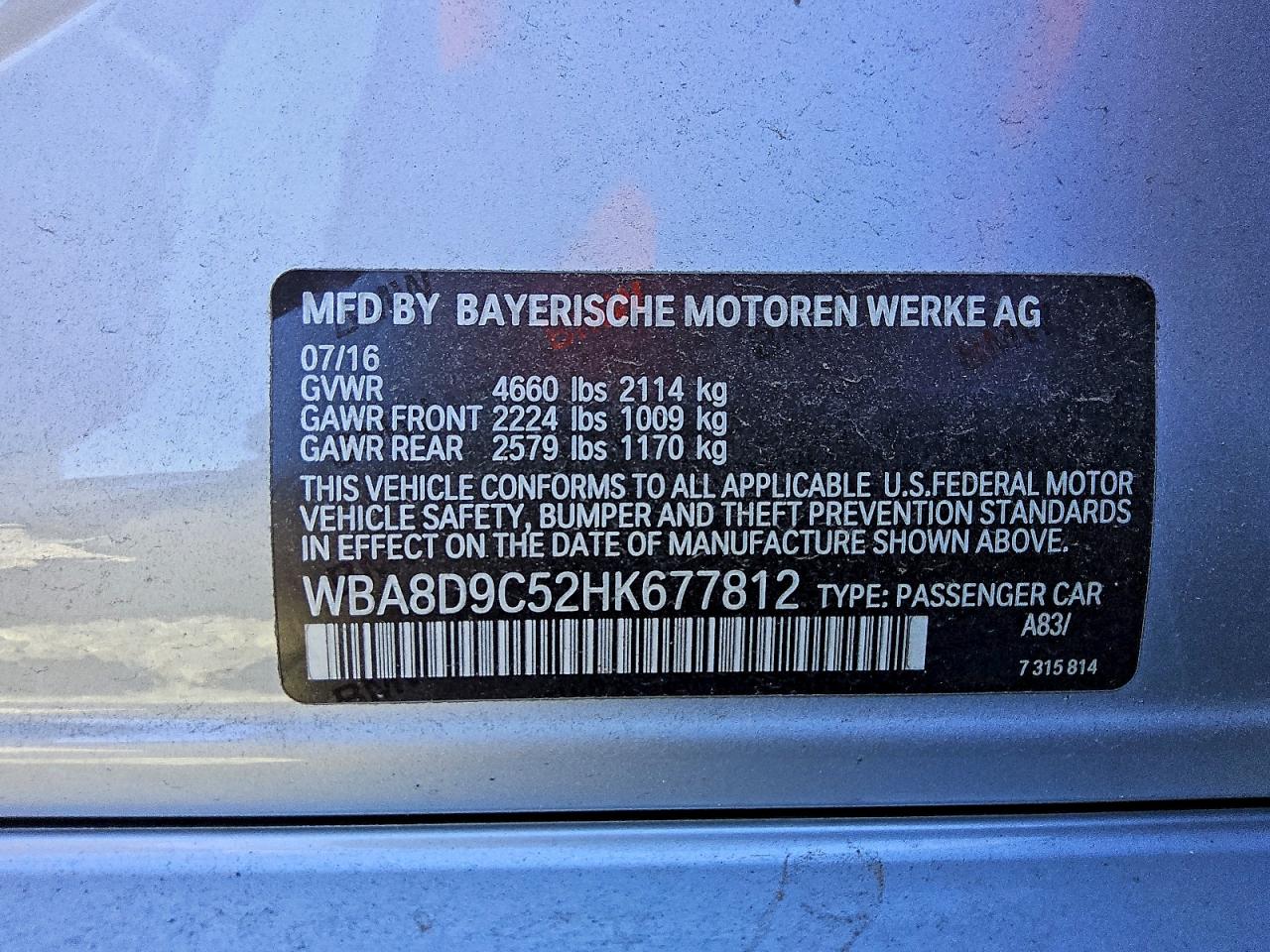 Lot #3317742069 2017 BMW 330 XI