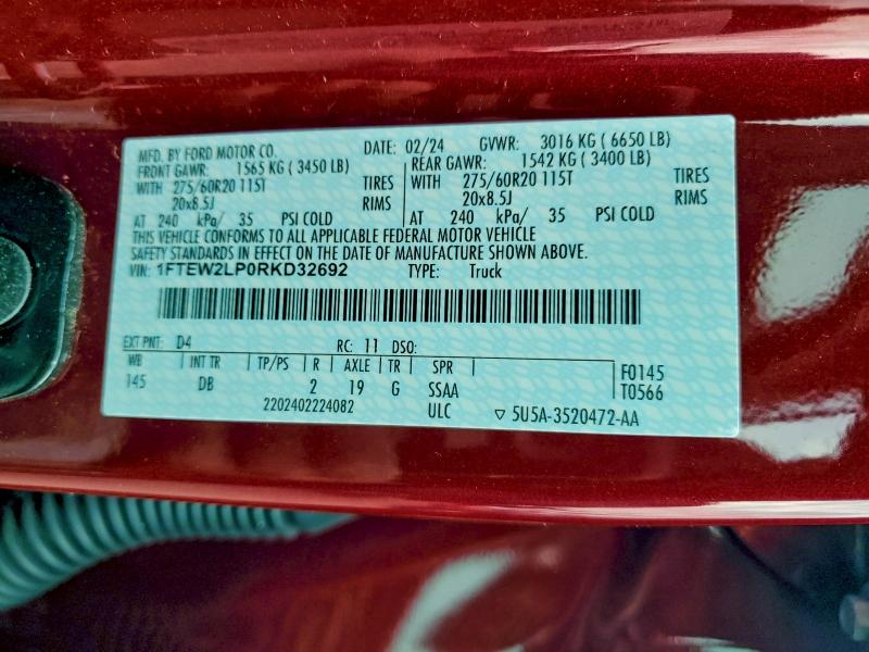 2024 FORD F150 STX #3310441316