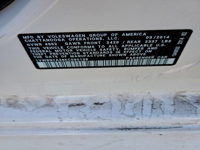 2014 VOLKSWAGEN PASSAT SE #3304023639