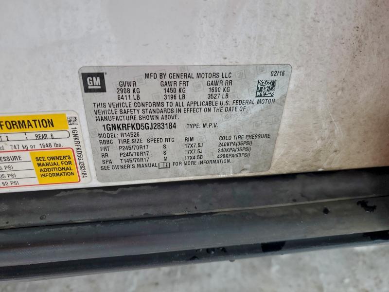 2016 CHEVROLET TRAVERSE L #3311594777