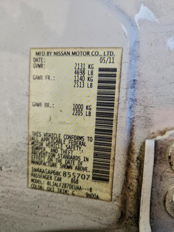 2011 NISSAN MAXIMA S #3316094288