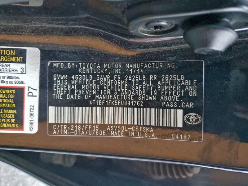 2015 TOYOTA CAMRY LE #3311762291