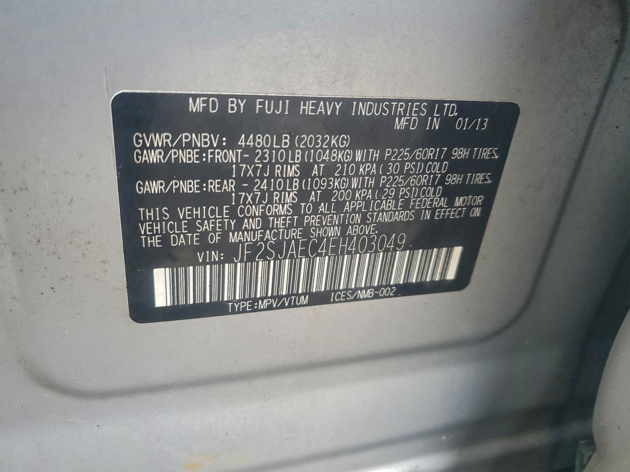 SUBARU FORESTER 2.5I PREMIUM