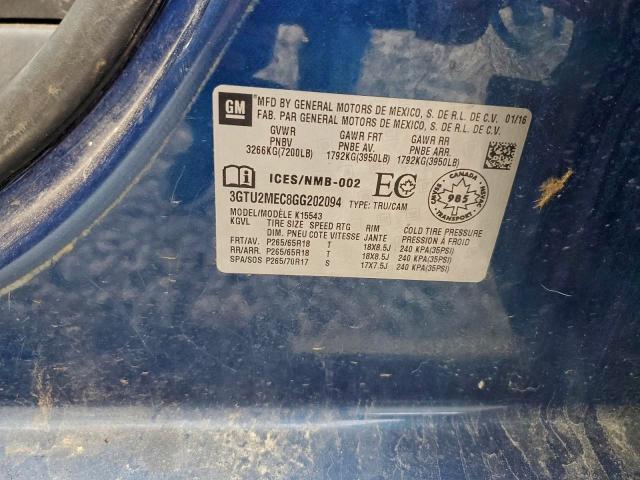 2016 GMC SIERRA K15 #3310536042