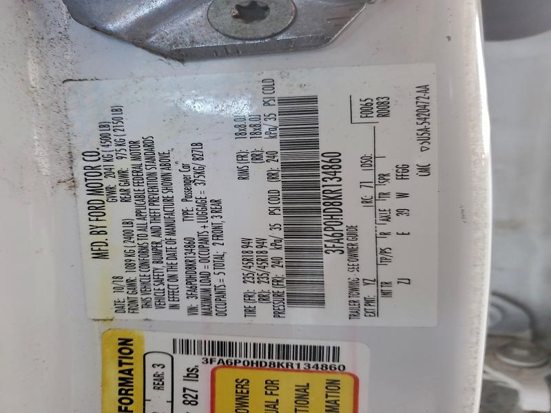 2019 FORD FUSION SE #3309331108