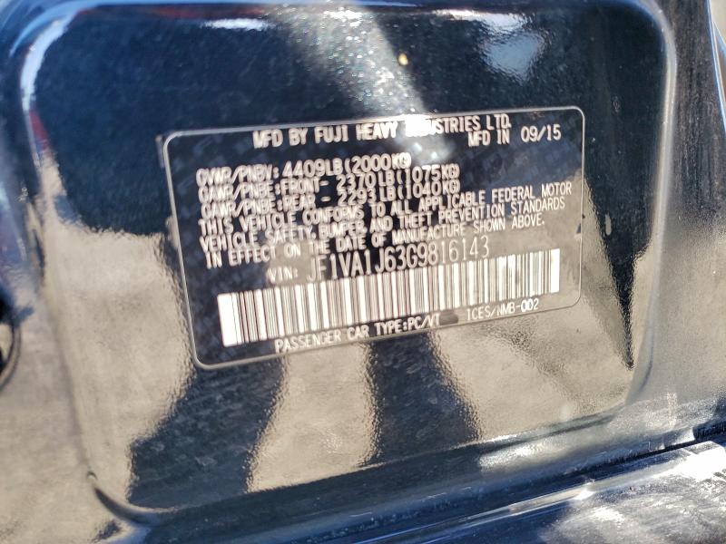 2016 SUBARU WRX LIMITE #3309445009