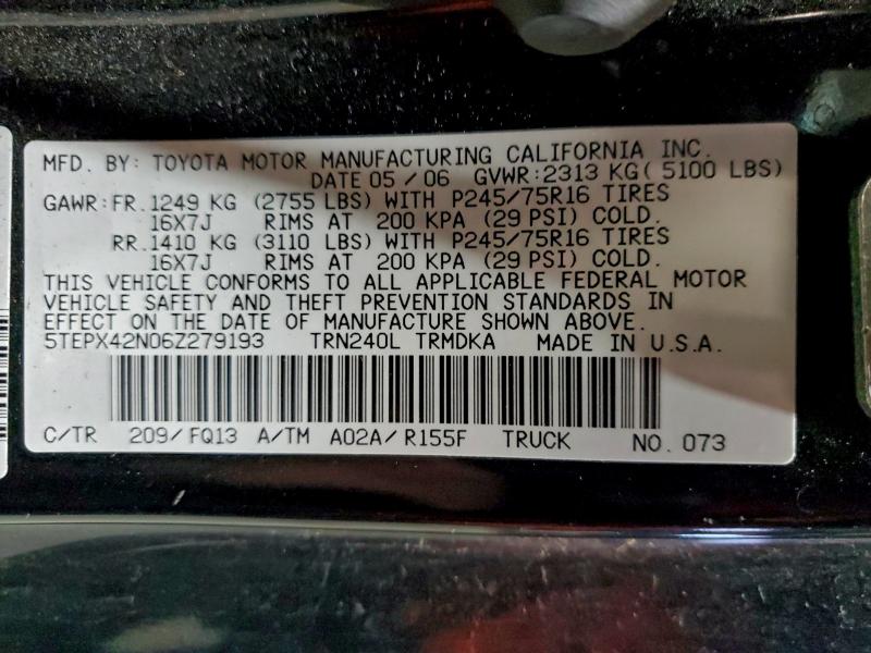 2006 TOYOTA TACOMA #3311583788