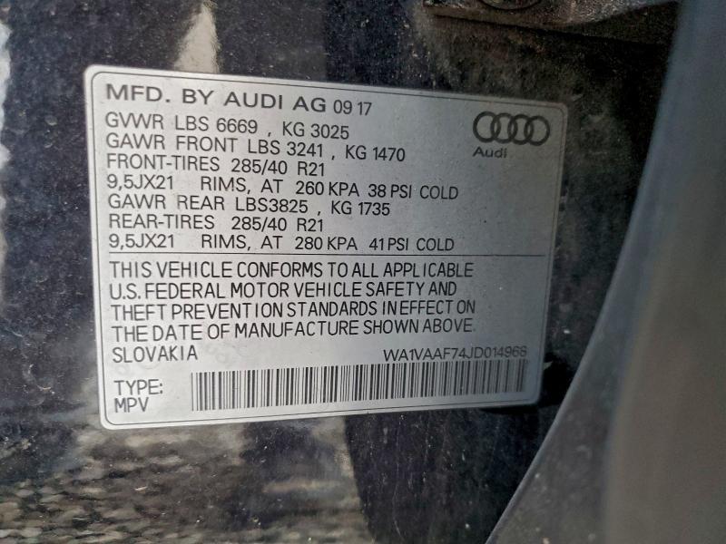 2018 AUDI Q7 PRESTIG #3318971972