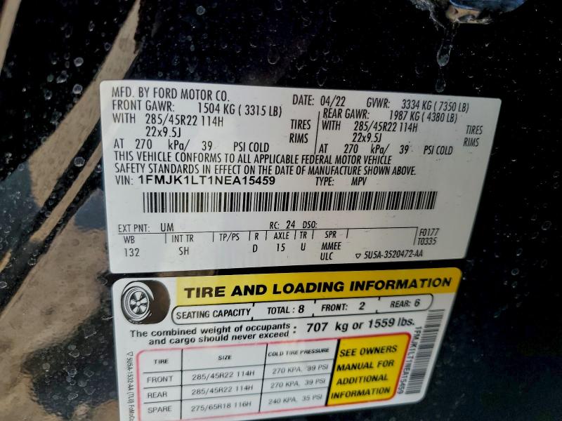 2022 FORD EXPEDITION #3312571195