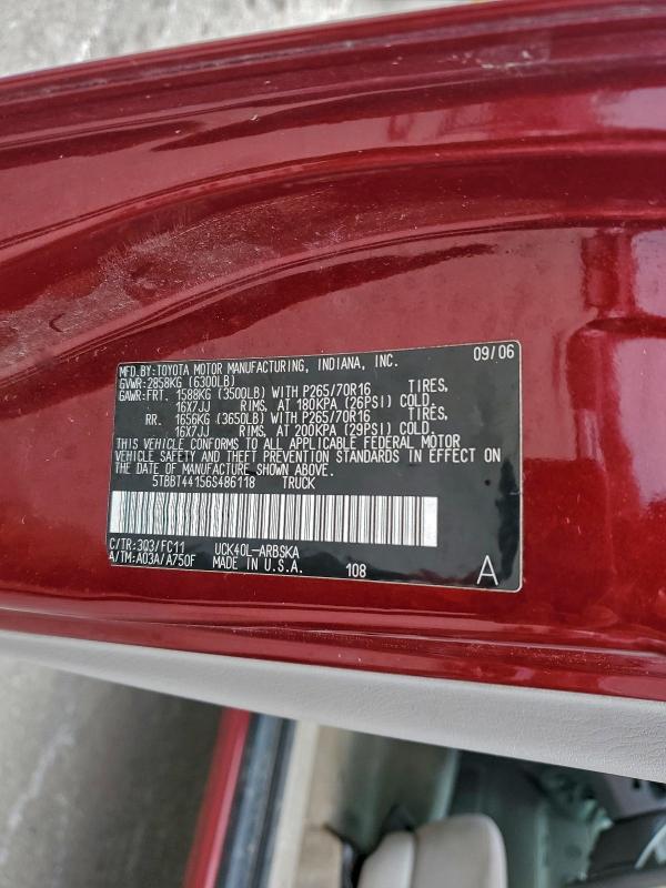 2006 TOYOTA TUNDRA ACC #3310392996