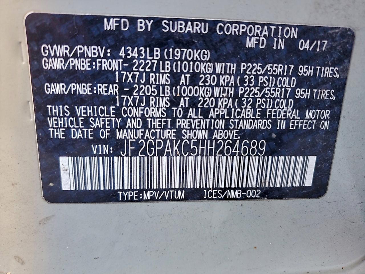 SUBARU CROSSTREK LIMITED