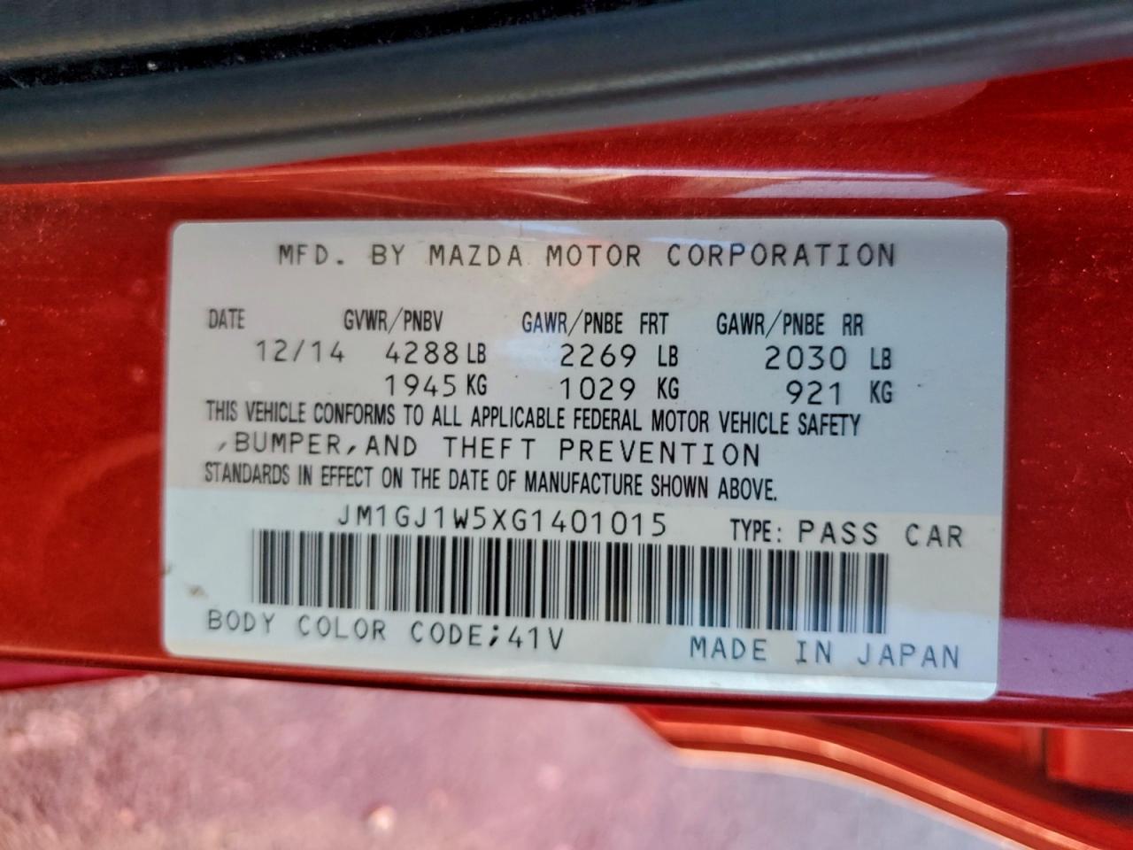 MAZDA 6 GRAND TOURING