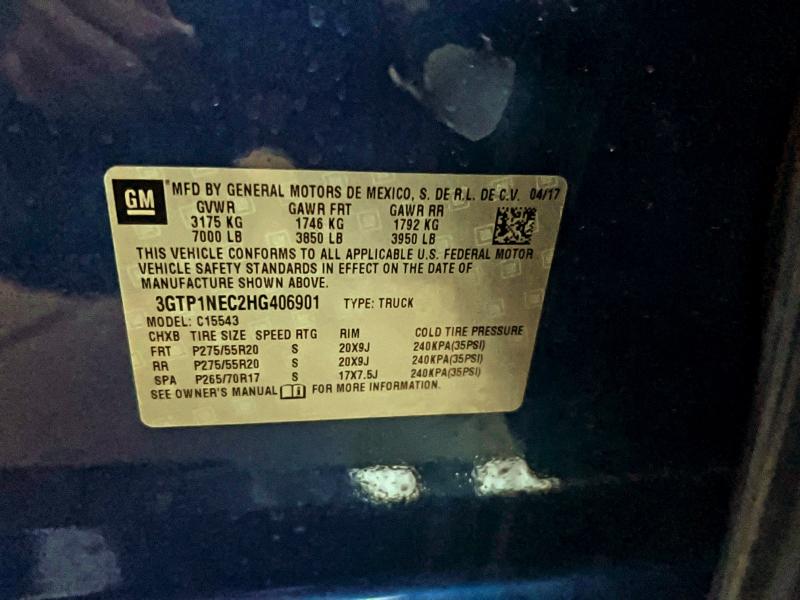 2017 GMC SIERRA C15 #3315554781