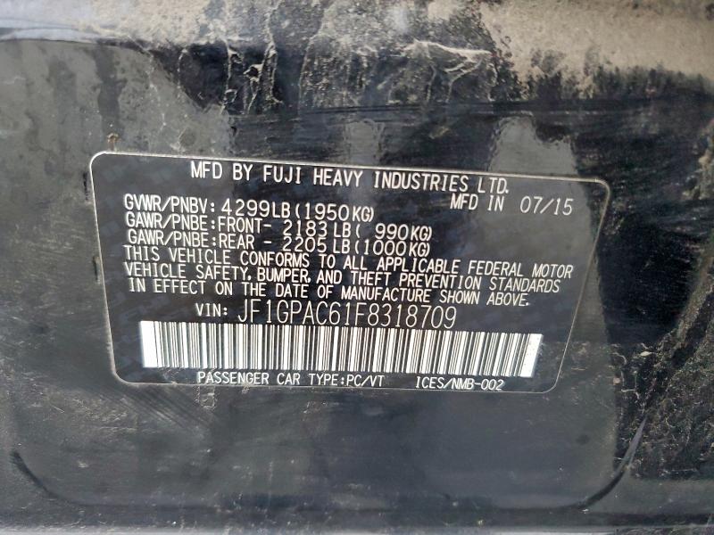 2015 SUBARU IMPREZA PR #3308633513