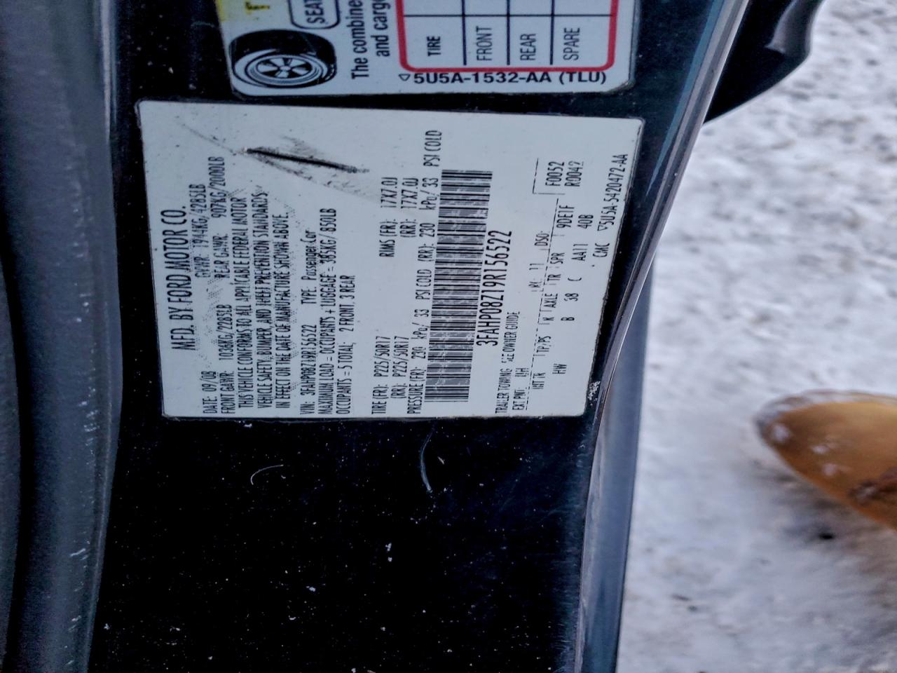 Lot #3317831201 2009 FORD FUSION SEL