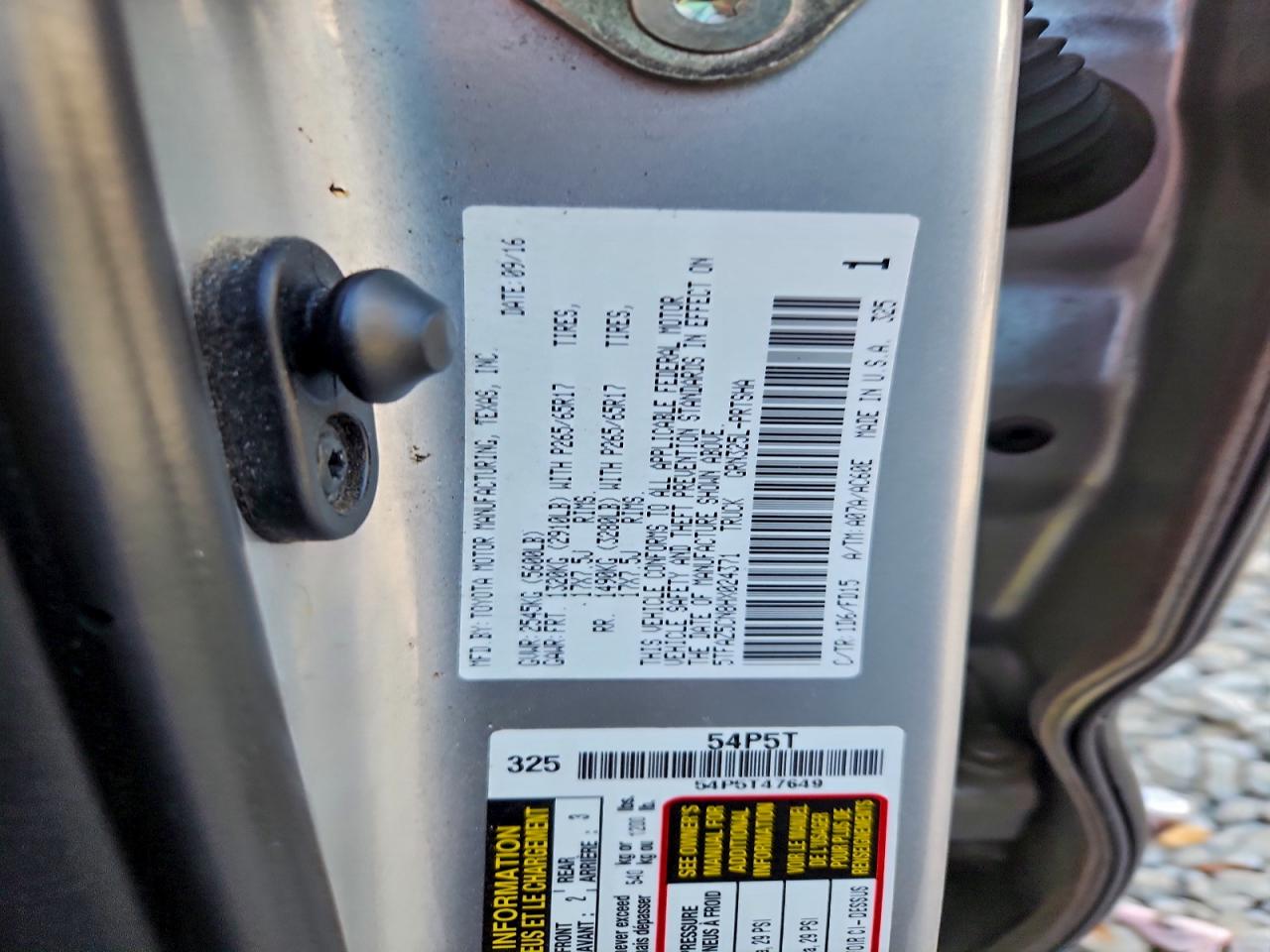 TOYOTA TACOMA DOUBLE CAB