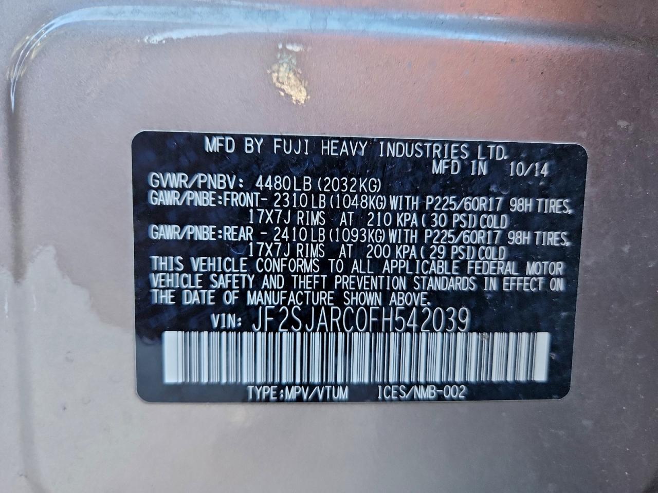 SUBARU FORESTER 2.5I LIMITED