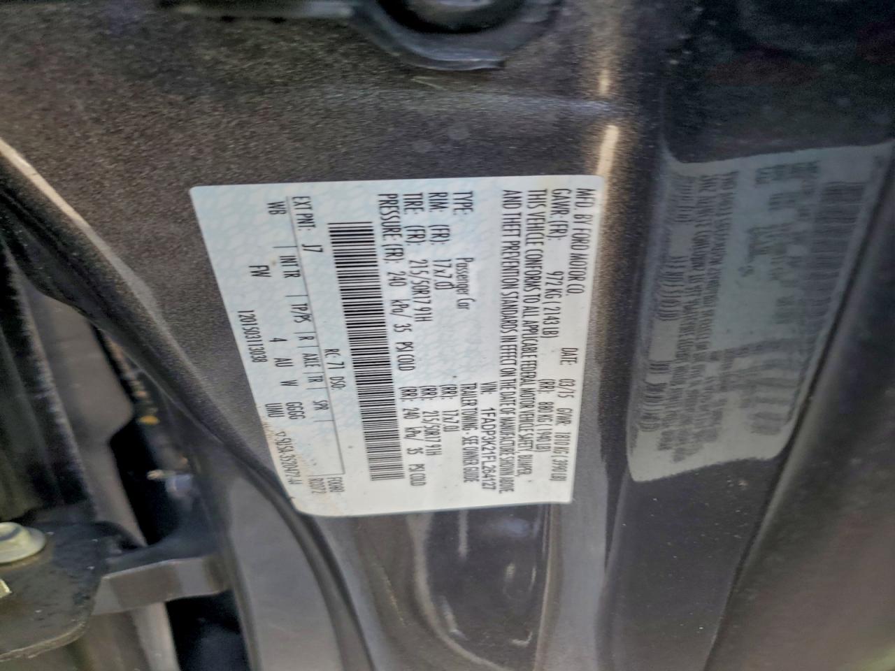 Lot #3318896926 2015 FORD FOCUS SE