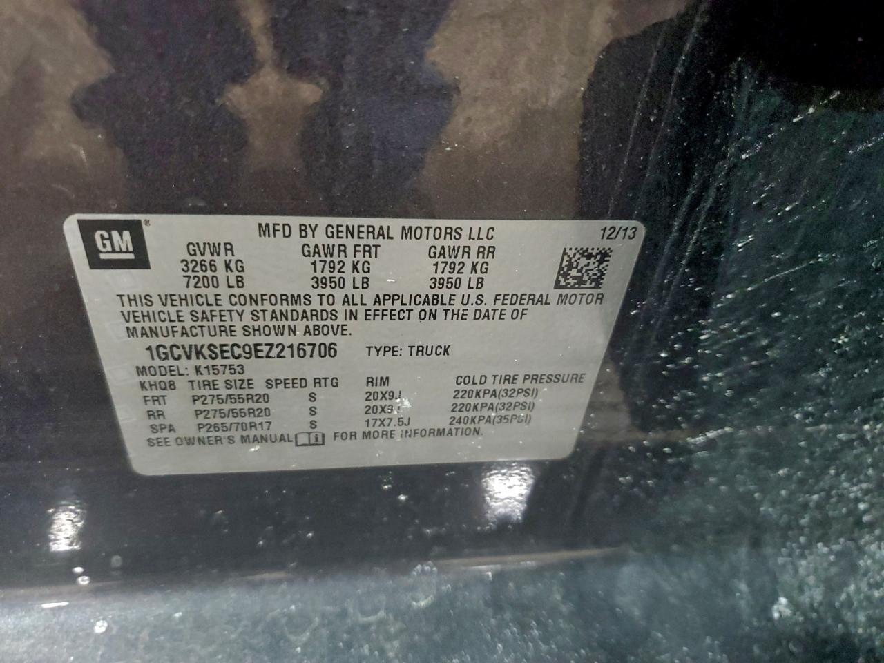 Lot #3310375023 2014 CHEVROLET SILVERADO