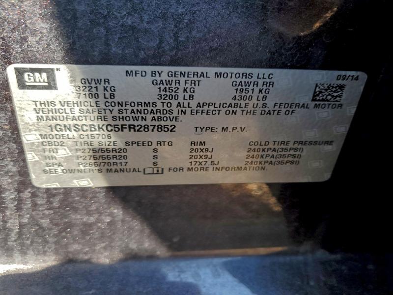 2015 CHEVROLET TAHOE C150 #3310562107