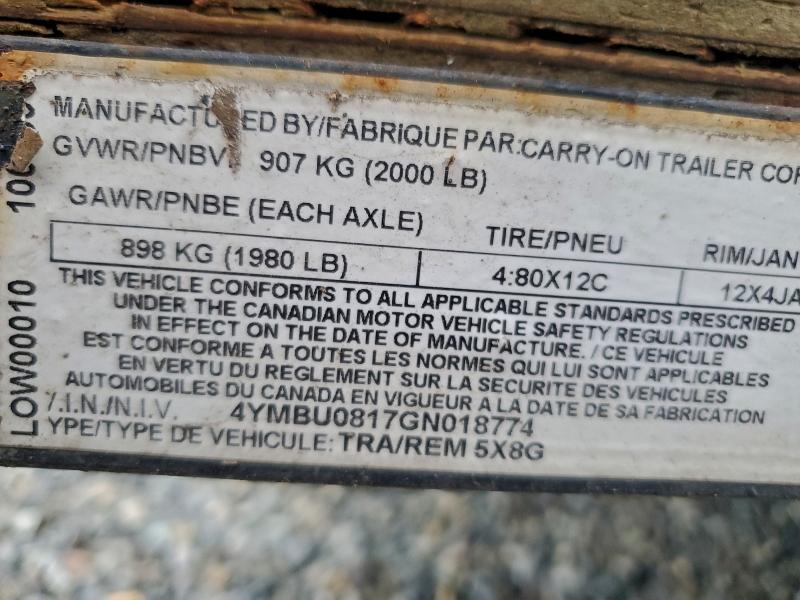 2016 COT C UTLITY #3309700843