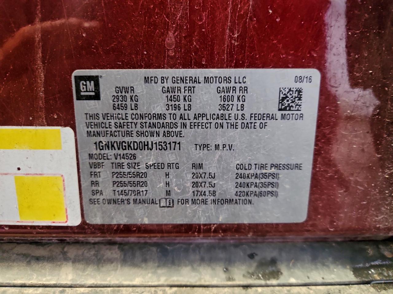 CHEVROLET TRAVERSE LT