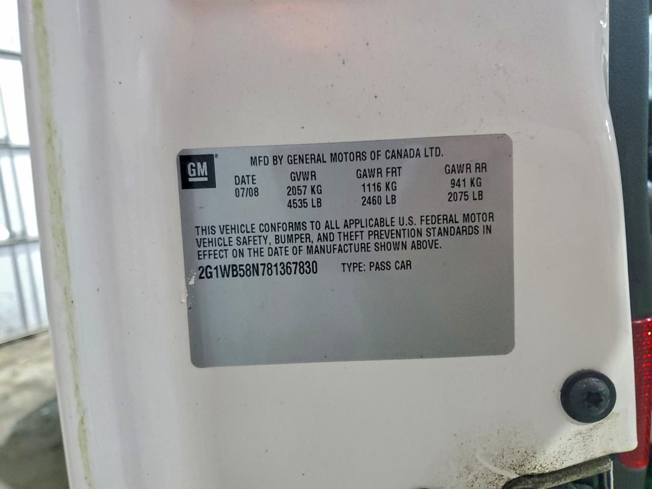 Lot #3312360772 2008 CHEVROLET IMPALA LS