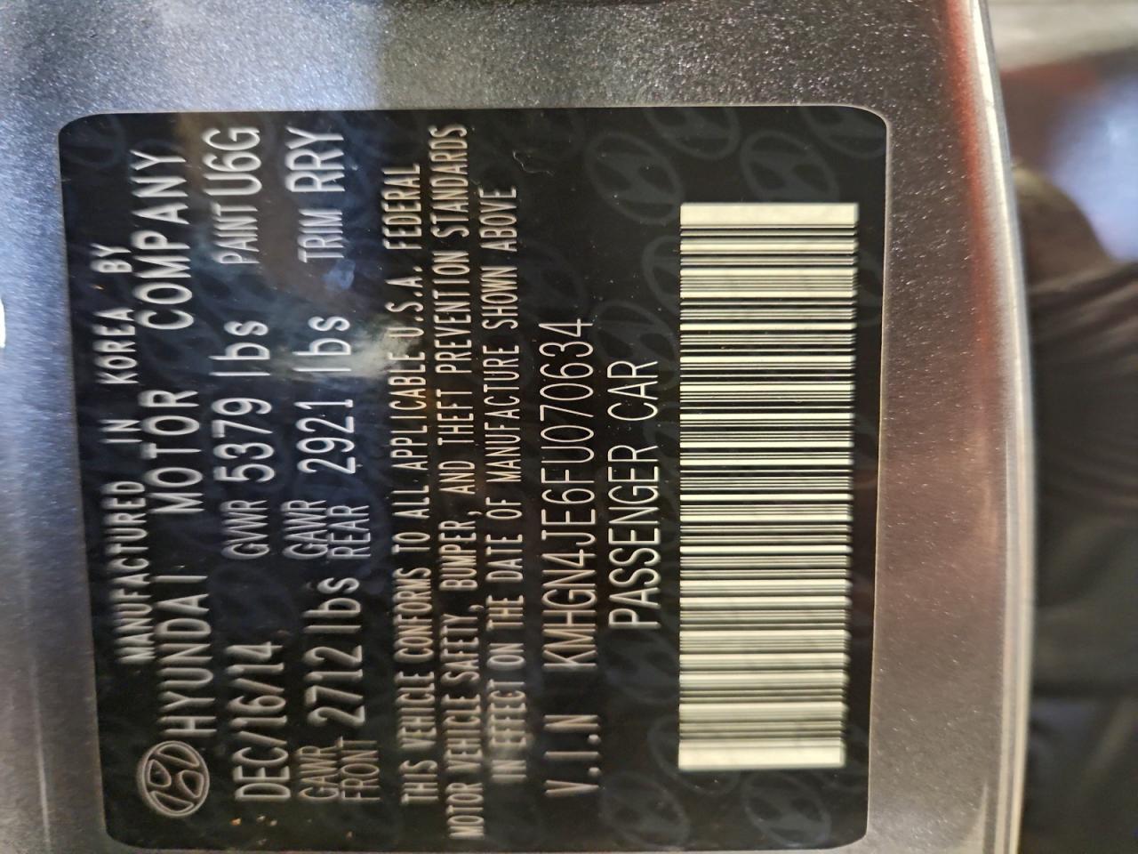 HYUNDAI GENESIS 3.8L