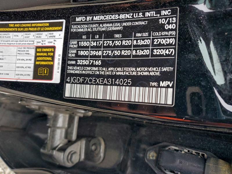 2014 MERCEDES-BENZ GL 450 4MA #3305394303