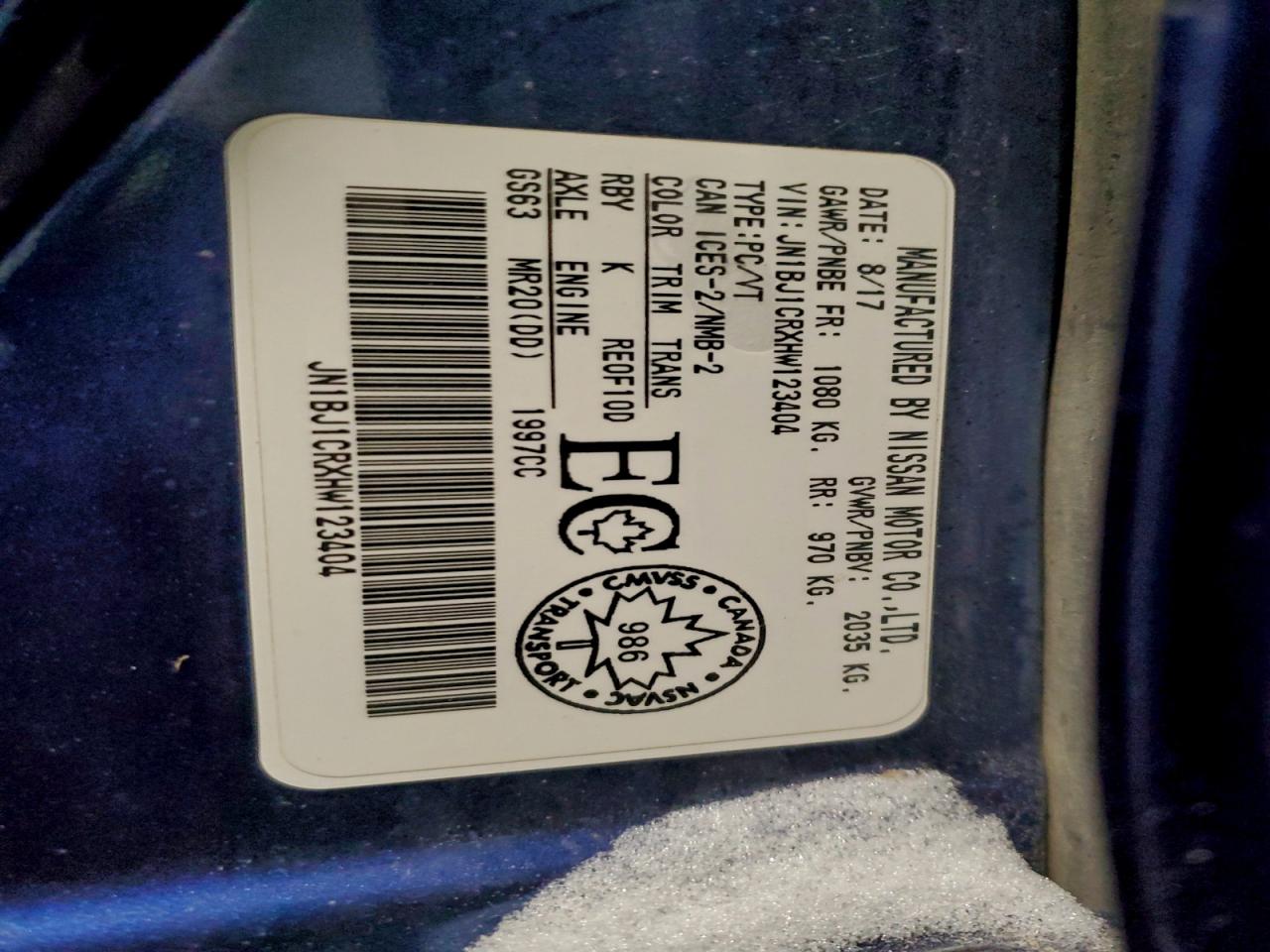 NISSAN ROGUE SPORT S