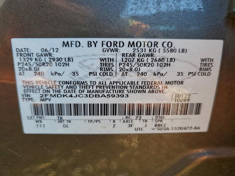 2013 FORD EDGE SEL #3301803331
