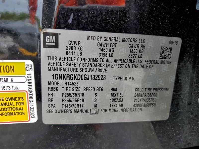 2016 CHEVROLET TRAVERSE L #3310381963