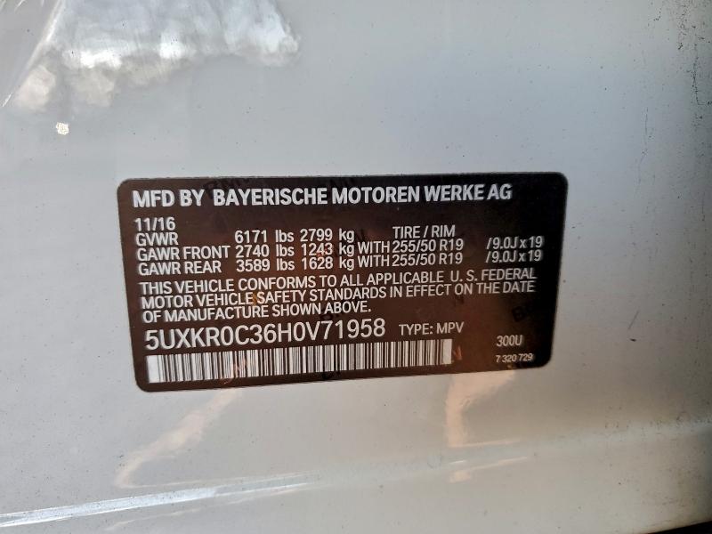 2017 BMW X5 XDRIVE3 #3303571945